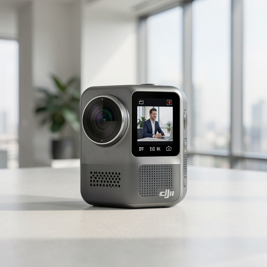 DJI Osmo Action 4 aksiyon kamerası titanyum gri renk dokunmatik ekran